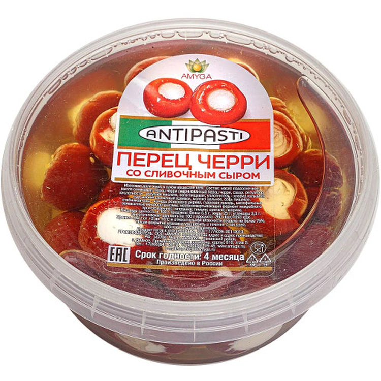 Перец Черри Со Сливочным Сыром 250 гр Амига - Продукты и товары для ...