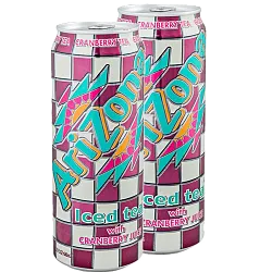 Arizona Напиток б/а негазированный Iced tea with Cra nberry Juiceж/б США 0.680л