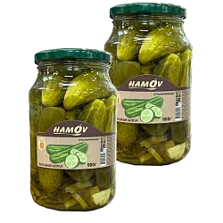 Огурцы Маринованные 950 гр Hamov