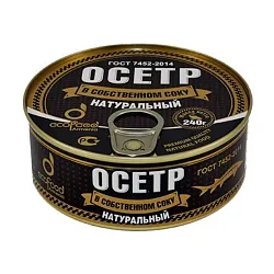 Осетр в Собственном Соку 240 гр Эко Фуд